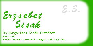 erzsebet sisak business card